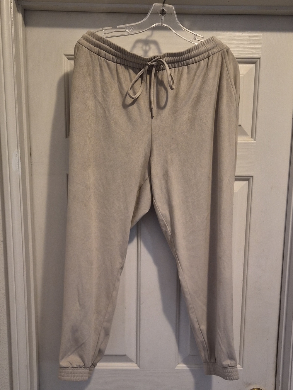 Womens Drawstring Jogger Pants - Beige